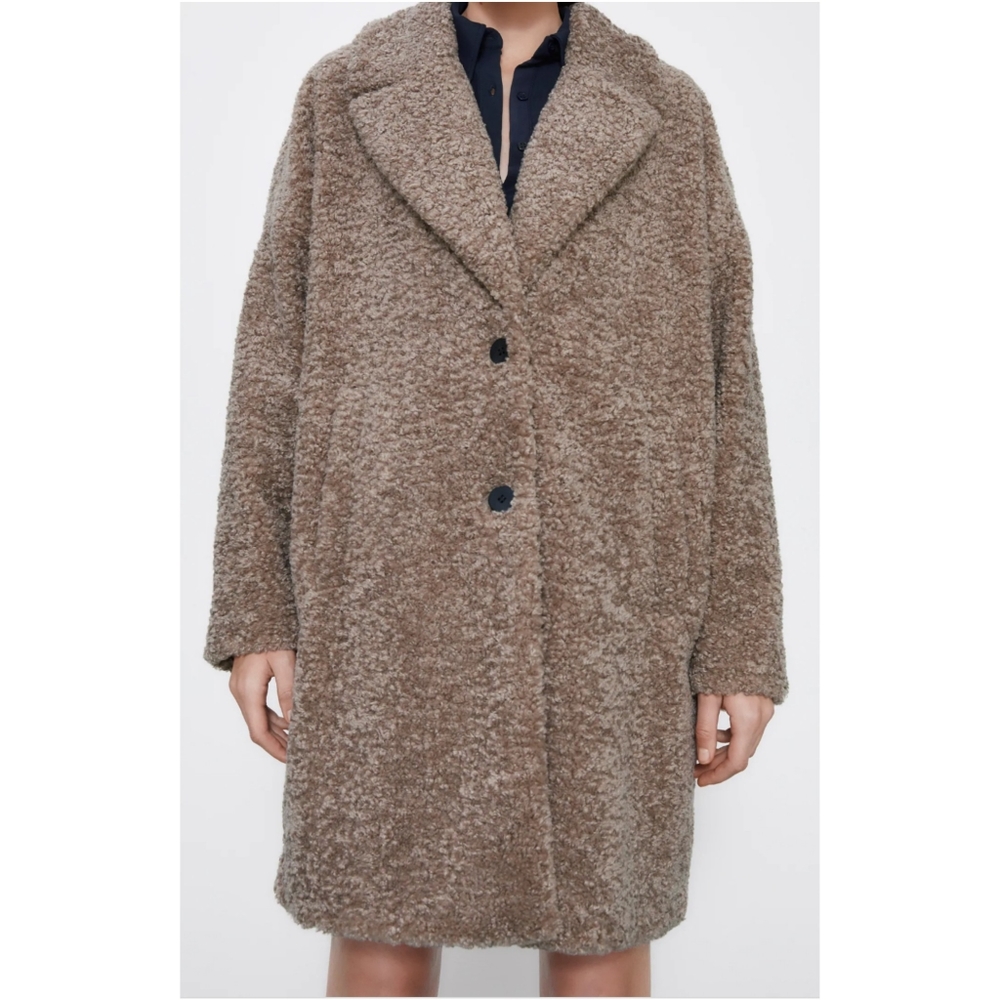 Zara textured teddy jacket - Picture 5 of 17